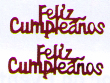 Feliz Cumpleanos Metallic Red  Confetti